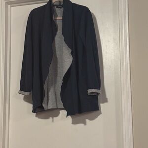 Alfani Dark Blue Open Front Sweatshirt